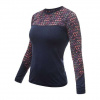 Tričko Sensor Merino Impress - Dámske dl. rukáv Deep Blue / Origami S