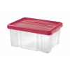Tontarelli Box PUZZLE 14L s vekom, transparent/červená 8031697ACH