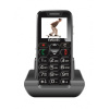 EVOLVEO EasyPhone, mobilní telefon pro seniory s nabíjecím stojánkem (černá barva) (EP-500-BLK)