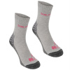 Salomon Lightweight Crew 2 Pack Walking Socks Womens Grey/Fuchsia S 3.5-5
