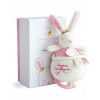 Doudou et Compagnie Paris Doudou darčeková sada ružový králik hrajúci melódiu 14 cm