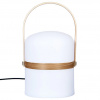 Textilomanie Vonkajšia lampa s rúčkou KIARA 26,5 cm, biela