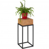 Linea Natura STOJAN NA KVETY, dub, čierna, farba duba - Stolíky do obývačky - 002748009501