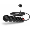 CONNECT IT Predlžovací kábel IT 230 V, 5 zásuviek, 5 m, s vypínačom (čierny) CES-1005-BK