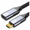 Kábel Co2 USB typ C - USB typ C 1 m sivý