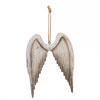 Clayre & Eef Biela antik drevené závesné anjelské krídla Angel Rustic - 20*3*27 cm - Clayre & Eef