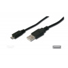 Assmann AK-300110-030-S USB 2.0, USB A M(plug)/microUSB B M(plug), 3m, černý