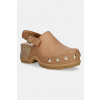 Sorel šľapky na platforme po celej dĺžke dámske kožené ROAM CLOG RVT 2113151253 béžová EUR 37