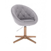 LuxuryForm DESIGN Kreslo VERA na zlatom kríži - šedé