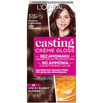 L'Oréal Paris Casting Crème Gloss farba na vlasy 515 matná čokoláda, 1 bal.