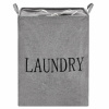 Springos Úložný kôš 81l, šedý s nápisom Laundry HA0112