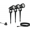 Philips LED vonkajšie bodové svietidlo Philips Caper IP44 3x 1,5 W 180 lm 2700 K 24 V čierne