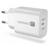Adaptér CONNECT IT Voyager2 1×USB-C, 25W PD, biely