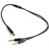 GEMBIRD 3.5 mm stereo jack 4-pin, redukce , 20cm, 2xF/M CCA-418M