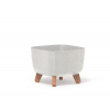 PROSPERPLAST Kvetináč GRACIA SQUARE ECO WOOD biely 24cm