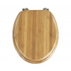 Wenko | WENKO 144726100 - Toaletné sedadlo BAMBOO 34x41 cm hnedé/strieborné | WE0129
