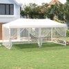 zahrada-XL Skladací párty stan s bočnými stenami biely 3x6 m 93552