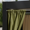 Markizeta Olivový záhradný nepremokavý záves na páske GARDENIA 140x250 cm