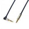 LogiLink stereo kábel miniJack 3.0m uhol 90° modrý CA11300