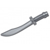 25111 Flat Silver Sword, Saber/Dao Curved Blade and Hilt (Stříbrný meč, šavle/Dao se zahnutou čepelí a rukojetí)