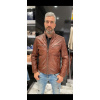 Max Original Leather Pánska kožená bunda NOTCH (3XL 58-60) - Mocca - 3XL