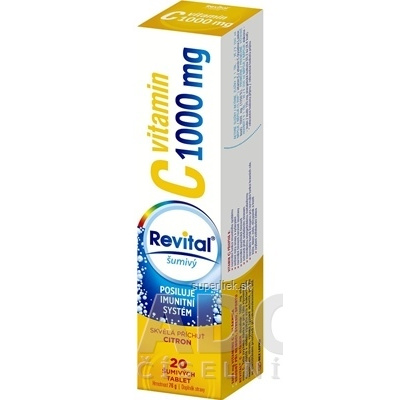 Revital vitamín C 1000 mg šumivý tbl eff s príchuťou citrón 1x20 ks, 8595011124460