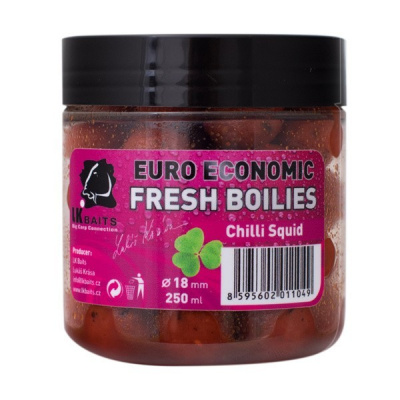 Boilie v Dipe LK Baits Euro Economic 18mm 250ml Chilli Squid