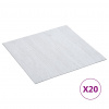 zahrada-XL Samolepiace podlahové dosky 20 ks PVC 1,86 m² biele 330165