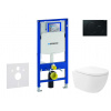 Geberit Duofix Set predstenovej inštalácie, klozetu Oudee Vortex a dosky softclose, tlačidlo Sigma01, čierna SANI11CA5145