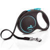 Vodítko Flexi Black Design M páska 5m modré (do 50kg)