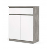 FalcoNabytek Komoda Simplicity 234 beton/bílý lesk