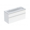 Geberit iCon - Skrinka s dvojumývadlom, 12x5x6 cm, 2 zásuvky, lesklá biela 502.338.01.1