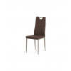 Autronic jedálenská stolička, hnedá látka, kov cappuccino lesk DCL-393 BR2 DCL-393 BR2