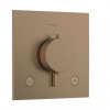 Hansgrohe Ecostat Comfort E Termostatická batéria pod omietku, na 2 spotrebiče, kefovaný bronz 33716140-HG