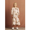 Dievčenské bavlnené šaty Mini Rodini Muslin bee béžová farba, midi, áčkový strih, 2565011411 128-134