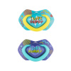 Canpol babies Set symetrických silikonových dudlíků Light touch 0-6m NEON LOVE modrý