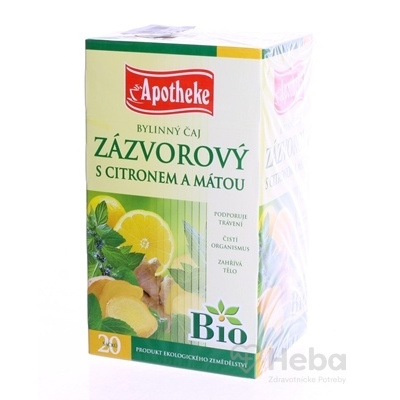 Apotheke bio Selection Zázvor. čaj s Citr. a Mätou 20x1,5 g (30 g)