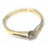 Zlato žltý/biely 14k diamantový prsteň 14 (Zlato žltý/biely 14k diamantový prsteň 14)