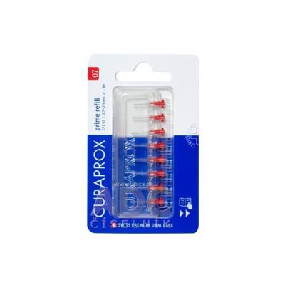 Curaden International AG CURAPROX CPS 07 prime refill červená medzizubné kefky bez držiaka 1x8 ks