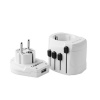 PRO World & USB. 3-pólový cestovný adaptér , white Farba: white