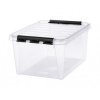 Úložný box, plastový, 32 l, čierne úchytky, SMARTSTORE 