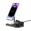 AppleMix Bezdrôtová Qi nabíjačka / stojan TECH PROTECT 3v1 pre Apple iPhone / Watch / AirPods - podpora MagSafe - čierna