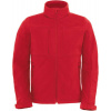 B&C | Hooded Softshell /men, Pánska 3-vrstvová softshellová bunda s kapucňou, červená, L