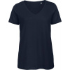 B&C | Inspire V T /women, Dámske tričko s výstrihom do V, modrá navy, XXL