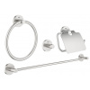 GROHE Essentials 40776DC1 Súprava doplnkov do kúpeľne 4 v 1, supersteel GRO 40776DC1