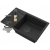 Kuchynská batéria - Čierna žula umývadlo čierny sifón louis (Kuchynská batéria - Čierna žula umývadlo čierny sifón louis)