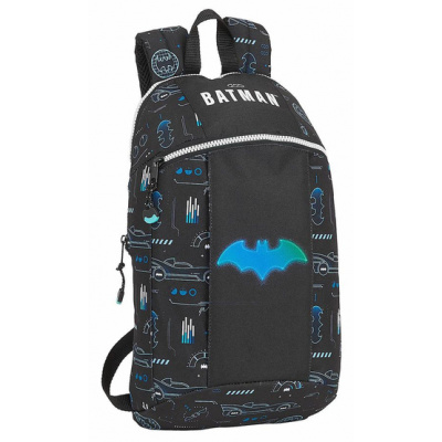 Jednoduchý mini batoh DC Comics|Batman: Bat-Tech (objem 8,6 litrů|22 x 39 x 10 cm) černý polyester