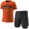 Komplet DYNAFIT Transalper Graphic S/S Tee M Alabama + Alpine Pro 2/1 Shorts M Black Out