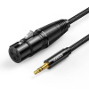 UGREEN AV182 XLR samica na jack 3,5 mm, kábel 2 m, čierny (20244)