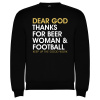 Superfutbal Pánska mikina Dear god, čierna Veľkosť: M